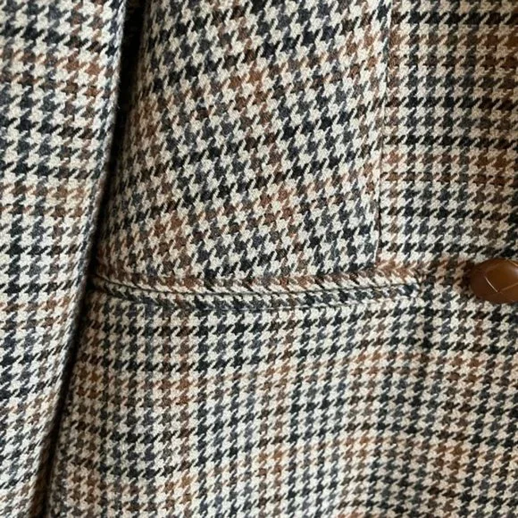 Zara Double Breasted Houndstooth Blazer Size Small - Dark Academia Aesthetic - Picture 12 of 12